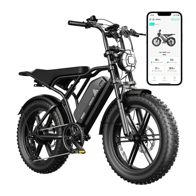 TST® R002 20'' 1500W Full Suspension Moped-style Electric Bike