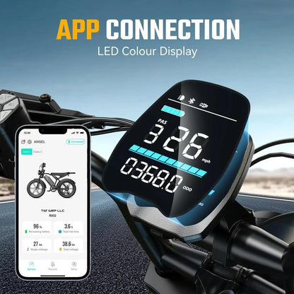 TST® R002 20'' 1500W Full Suspension Moped-style Electric Bike