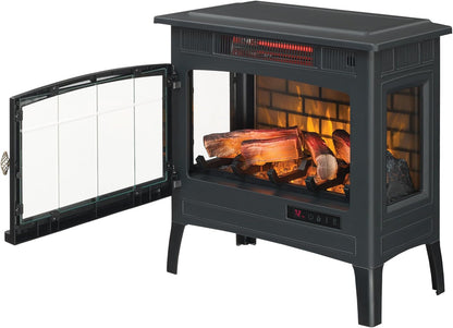 duraflame Freestanding Electric Fireplace Stove Heater with 3D Flame Effect for 1,000 Sq. Ft. Room,