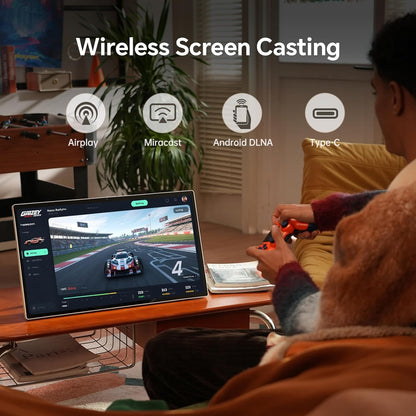 KTC 25" FHD Portable Touch Screen Monitor with Camera, Google EDLA,5000mAh Battery, Remote Control for Travel