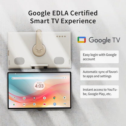 KTC 25" FHD Portable Touch Screen Monitor with Camera, Google EDLA,5000mAh Battery, Remote Control for Travel