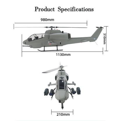 FLISHRC FL500 AH-1 Cobra 500-Class Large Scale GPS RC Helicopter Model with L7 Flight Controller 2.4G 6CH RTF