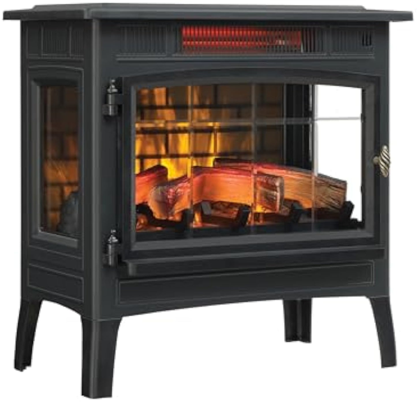 duraflame Freestanding Electric Fireplace Stove Heater with 3D Flame Effect for 1,000 Sq. Ft. Room,