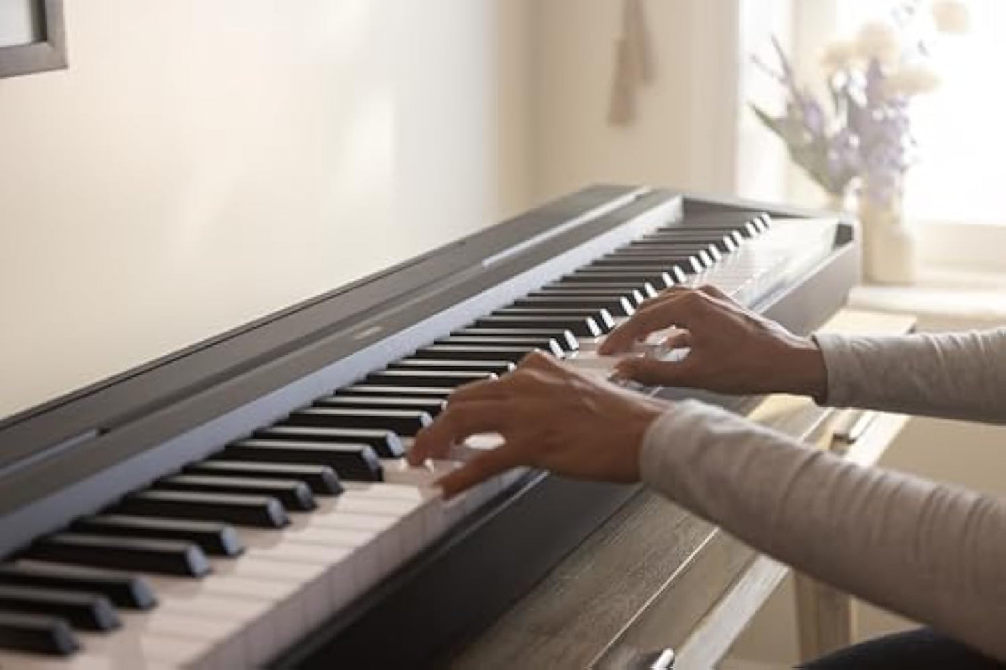 YAMAHA P71 88-Key Weighted Action Digital Piano with Sustain Pedal and Power Supply