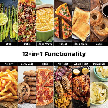 Ninja DCT451 12-in-1 Smart Double Oven with FlexDoor, Thermometer, FlavorSeal, Smart Finish, Rapid Top Convection and Air Fry Bottom , Stainless Steel